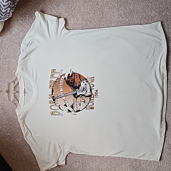 Maurices Born Free oversized ecru cream graphic ss tee, Size XXL - Picture 13 of 15